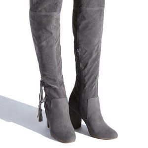 Grey Thigh High Boots